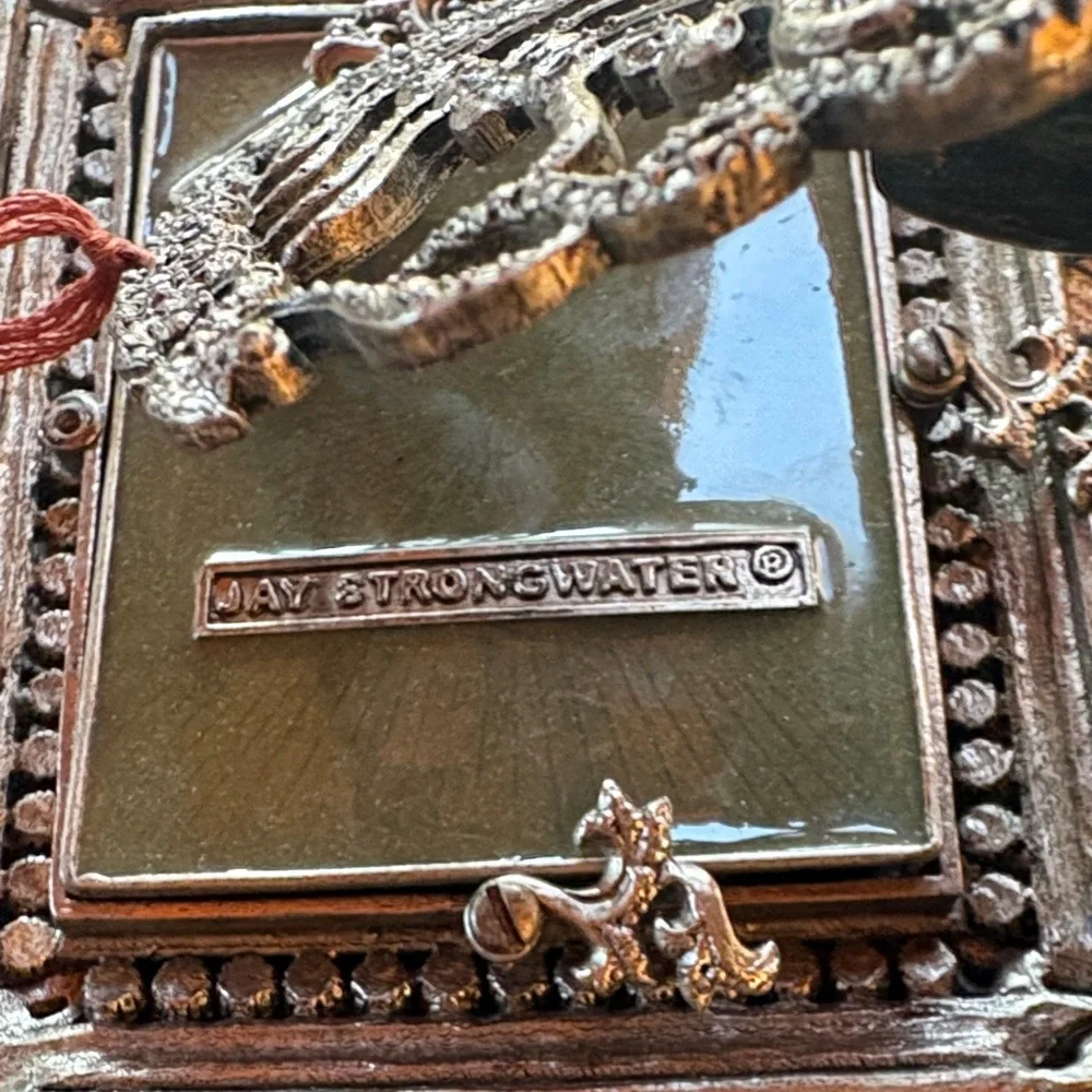 Jay Strongwater Crystal-Accented Pewter Frame